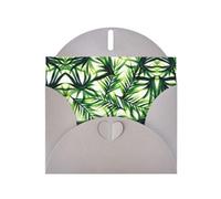 PHAYAH Biglietti di auguri vuoti con motivo palma con foglie verdi, con buste, 10,2 x 15,2 cm, biglietti di ringraziamento per Natale, vacanze, compleanno, laurea, anniversario, grigio