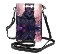 PHAYAH Black Panther Small Crossbody Phone Bags For Women Leather Cell Phone Purse Wallet