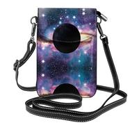 PHAYAH Black Planet Small Crossbody Phone Bags For Women Leather Cell Phone Purse Wallet