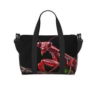 Phayah Blade Red Praying Mantis Crossbody Borsa da viaggio Pernottamento Borsone da viaggio Misura ideale per la scuola o la notte borsa da viaggio
