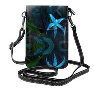 PHAYAH Blu Cinque Petalo Fiore Piccolo Crossbody Borse Del Telefono Per Le Donne In Pelle Del Telefono Cell