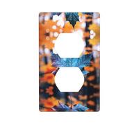Phayah Blue Maple Leaves Pattern Decorative Outlet Covers Presa Duplex Interruttore Luce Piastra Singola Doppia Spina Coperture