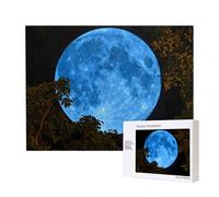 Phayah Blue Moon Pattern Puzzle Unico Jigsaw Wall Art Picture per la decorazione domestica 500 pz