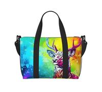 Phayah Borsa a tracolla colorata con cervo Sika da viaggio, ideale per la scuola o per il viaggio durante la notte