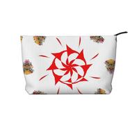 PHAYAH Borsa cosmetica con motivo Bauhinia bianca borsa cosmetica portatile di grande capacità borsa cosmetica in velluto a coste con cerniera borsa da viaggio, Rotazione a otto vie, Taglia unica