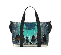 Phayah Borsa da donna con lupo mannaro sulla strada, borsone da viaggio, borsa da viaggio per il fine settimana, sport, palestra, borsa a tracolla