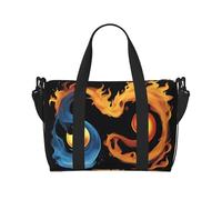Phayah Borsa da donna con simbolo del fuoco e dell'acqua, borsa da viaggio, borsa da viaggio per il fine settimana, sport, palestra, borsa a tracolla