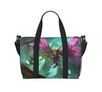 Phayah Borsa da donna viola con mostro alato da donna, borsone da viaggio per il fine settimana, sport, palestra, borsa a tracolla