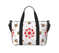 Phayah Borsa da viaggio a otto vie di rotazione, borsa da palestra sportiva, borsa da viaggio per weekend, borsa da notte per donne, nero, Taglia unica