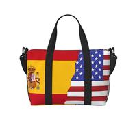 Phayah Borsa da viaggio a tracolla con bandiera della Spagna americana, borsone da viaggio ideale per la scuola o la notte borsa da viaggio