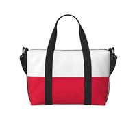 Phayah Borsa da viaggio a tracolla con bandiera polacca, borsone da viaggio ideale per la scuola o la notte borsa da viaggio