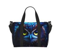 Phayah Borsa da viaggio a tracolla con gufo blu, ideale per la scuola o il viaggio durante la notte