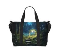 Phayah Borsa da viaggio a tracolla con ponte ad arco nella foresta profonda, borsone da viaggio ideale per la scuola o la notte borsa da viaggio