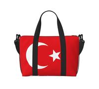 Phayah Borsa da viaggio con bandiera della Turchia borsa da viaggio borsa da viaggio borsa da viaggio borsa da viaggio per la notte pieghevole unisex borsa per oggetti personali