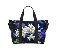 Phayah Borsa da viaggio da donna, in corallo bianco, borsa da viaggio per il fine settimana, sport, palestra, borsa a tracolla