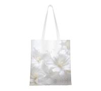 PHAYAH Borsa di totalizzatore in tela con motivo stami bianchi puri estetici per le donne borse di cotone riutilizzabili per lo shopping della spiaggia