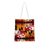 PHAYAH Borsa in tela vintage con bandiera del Maryland multiuso, riutilizzabile, perfetta per la spesa, lo shopping, i viaggi quotidiani