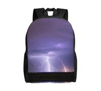 PHAYAH Borsa per laptop da 16 pollici leggera con motivo fulmini tempesta per ragazze donne zaino casual spalle ritorno a scuola