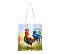 PHAYAH Borse di tela di canapa variopinte del gallo borse riutilizzabili multiuso perfette per la spesa di tutti i giorni viaggi