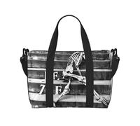 Phayah Borsone da donna con scheletro sdraiato sui gradini, borsone da viaggio, borsa da viaggio per il fine settimana, sport, palestra, borsa a tracolla