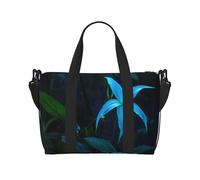 Phayah Borsone da viaggio a tracolla blu con cinque petali, ideale per la scuola o il viaggio durante la notte