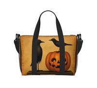 Phayah Borsone da viaggio a tracolla con merlo e zucca, ideale per la scuola o il viaggio durante la notte