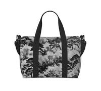 Phayah Borsone da viaggio con albero nelle onde, borsa a tracolla per donne e ragazze, resistente all'acqua, Nero , Taglia unica