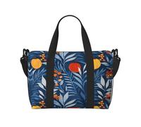 Phayah Borsone da viaggio con rami e foglie, borsa da palestra per donne e ragazze, borsa a tracolla per allenamento, resistente all'acqua, Nero , Taglia unica