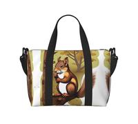 Phayah Borsone da viaggio con scoiattolo che mangia noci borsa da viaggio borsa da viaggio borsa da viaggio borsa da viaggio borsa da viaggio per oggetti personali durante la notte pieghevole unisex