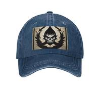 PHAYAH Cappello da baseball con motivo Devil Satana Cowboy Cartoon Trucker per uomo donna cappelli in denim retrò cappello da baseball papà nero, blu navy, Taglia unica