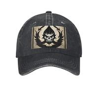 PHAYAH Cappello da baseball con motivo Devil Satana Cowboy Cartoon Trucker per uomo donna cappelli in denim retrò cappello da baseball papà nero, Nero , Taglia unica