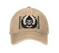 PHAYAH Cappello da baseball con motivo Devil Satana Cowboy Cartoon Trucker per uomo donna cappelli in denim retrò cappello da baseball papà nero, Naturale, Taglia unica
