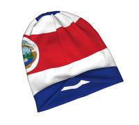 PHAYAH Cappello lavorato a maglia da uomo e da donna con motivo bandiera Costa Rica Berretti unisex Adul Hat elastico sciolto berretti sono caldi e durevoli neri