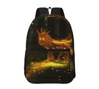 PHAYAH Cappotto Di Armi Modello Leggero 17 Pollice Borsa Del Computer Portatile Per Le Ragazze Donne Casual Spalle Zaino Back To School Schoolbag, Misteriosa volpe a nove code, Taglia unica
