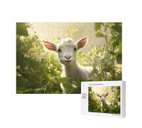 Phayah Capra Natura Neonati Puzzle 300 Pezzi Per Puzzle Puzzle In Legno Per La Famiglia Amico Home Decor Wall Art 15.7 X 11 In
