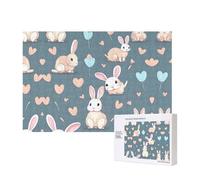 Phayah Carino Coniglietto Cartoon Modello Puzzle Unico Jigsaw Wall Art Picture per la Decorazione Domestica 300 Pz