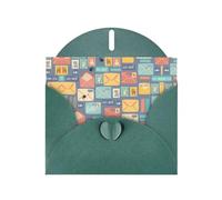 PHAYAH Cartoleria postale, biglietti di auguri vuoti con buste, 10,2 x 15,2 cm, biglietti di ringraziamento per Natale, vacanze, compleanno, laurea, anniversario, verde scuro
