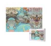 Phayah Cartone animato Mappa Del Mondo Puzzle per Adulti 1000 Pezzi Bambini Intelligenza Sviluppo Giocattoli 29.5 X 19.7