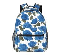 PHAYAH Cartone animato Unicorni Modello Casual Spalle Classica Base Zaino Da Viaggio Viaggio E Attività All'aperto Resistente, Belle Rose Blu, taglia unica