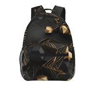 PHAYAH Cartone animato Unicorni Modello Casual Spalle Classica Base Zaino Da Viaggio Viaggio E Attività All'aperto Resistente, Plaid nero e oro, taglia unica