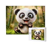 Phayah Cartoon Panda Pattern Puzzle Unico Jigsaw Wall Art Picture per la decorazione domestica 500 pz