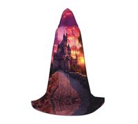 PHAYAH Castello Al Tramonto Modello Mantello Con Cappuccio Mantello Strega Costumi di Halloween Per Cosplay Costume Mascherata Donne Uomini Robe S