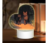 Phayah Cat Out of The Shadows Pattern 3D Led Light Lamp Cavo USB Regolabile 3 Modalità Base Show Stand per Sala di Natale Ristorante Bar Negozio