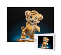Phayah Cellulare Tiger Pattern Puzzle Unico Jigsaw Wall Art Picture per la Decorazione Domestica 500 Pz