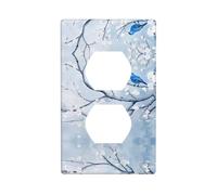 Phayah Ceretta Plum Blossom Pattern Outlet Covers Piastra Presa Duplex Interruttore Luce Piastra di Copertura Per Cucina Bagno Camera Da Letto Casale Decorazione