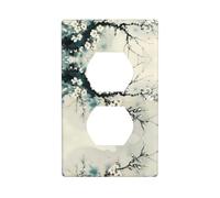 Phayah Ceretta Plum Flower Pattern Outlet Covers Piastra Presa Duplex Interruttore Luce Piastra di Copertura Per Cucina Bagno Camera Da Letto Casale Decorazione