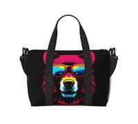 Phayah Cool Bear - Borsone da viaggio a tracolla, ideale per la scuola o per il viaggio notturno