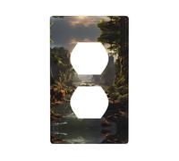Phayah Copertura Plateoutlet della parete del modello delle montagne e dei fiumi, dimensione decorativa 4,5x2,76 pollici del piatto della parete per le aree residenziali e commerciali