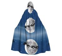 PHAYAH Costume da stregoneria con cappuccio, motivo cervo di Natale, Halloween, stregoneria, cappa, Natale, cosplay, festa in maschera, regalo