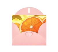 PHAYAH Cutting Up An - Biglietti di auguri con motivo arancione (10 pezzi) con buste rosa, adatti per anniversari di matrimonio e inviti per feste